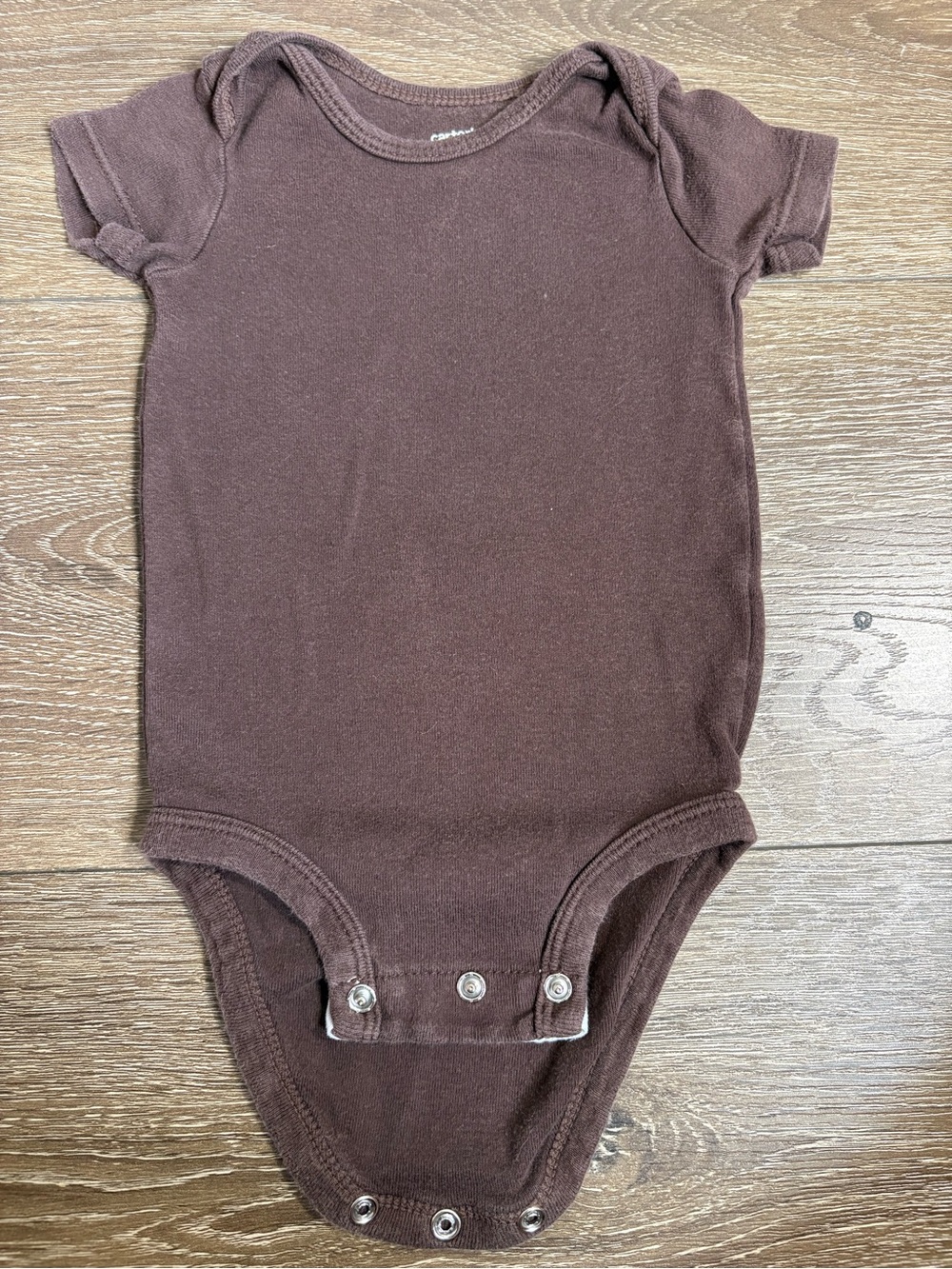 Carter's Brown Short-Sleeve Cotton Baby Bodysuit